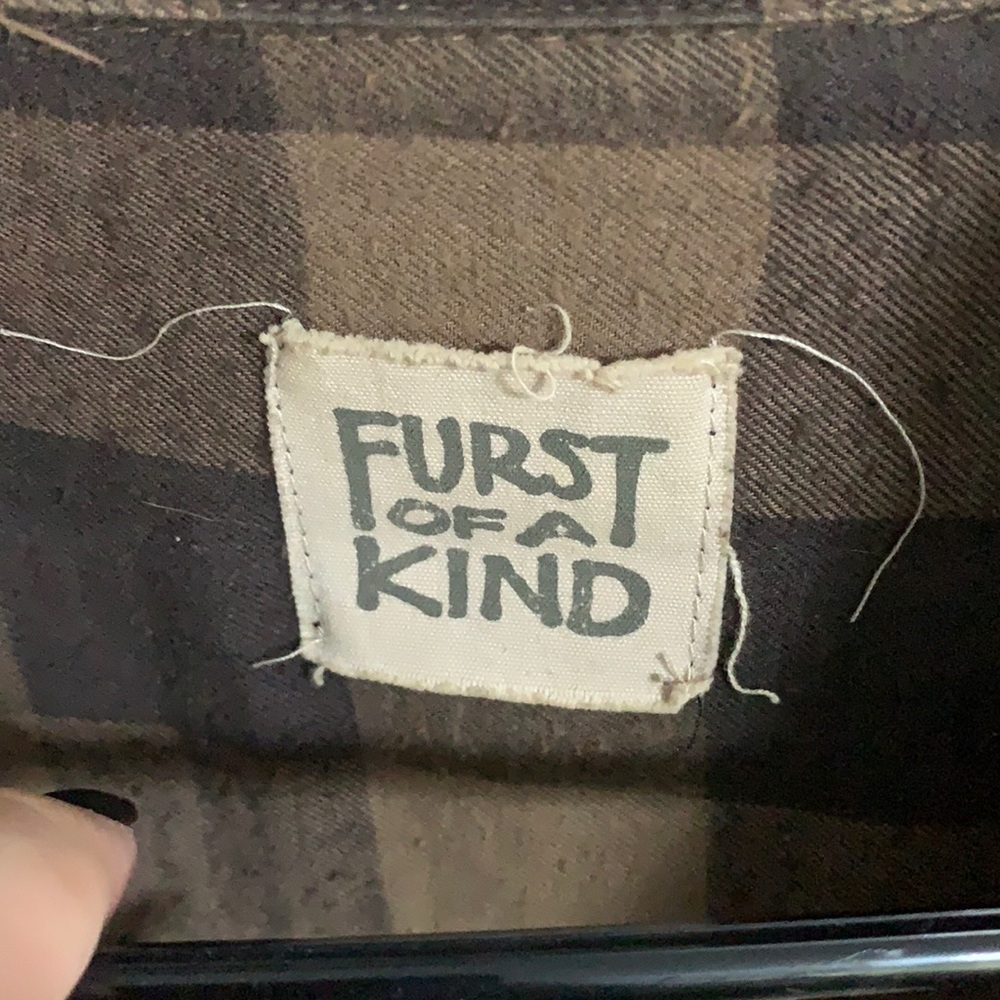 First of a kind ripped distressed vintage flannel with zippers!